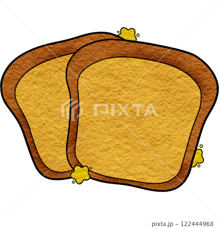 The illustration of a white bread The illustration of a white bread 122444968