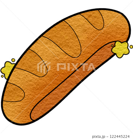 The illustration of a French bread 122445224