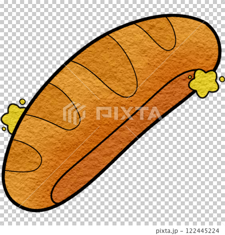 The illustration of a French bread 122445224