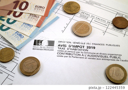 French Tax Notice - Housing Tax, Contribution to Public Audiovisual form 122445359