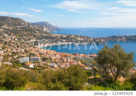Aerial view of Villefranche-sur-Mer 122445424