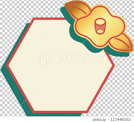 Camellia flower decorative frame Camellia flower decorative frame 122446202