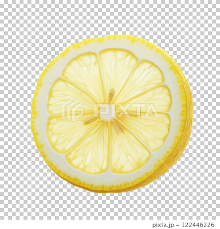 鮮やかなレモンの断面図 鮮やかなレモンの断面図 122446226