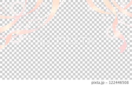 懸掛的淺粉紅色絲帶和五彩紙屑的裝飾插圖 122446508