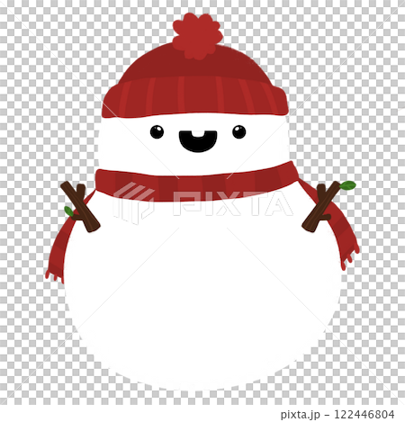 Cute Snowman Cartoon Winter Cartoon Christmas Snowman Cartoon 122446804