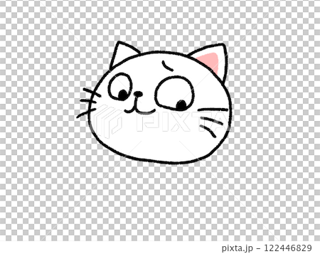 A cat looking down 122446829