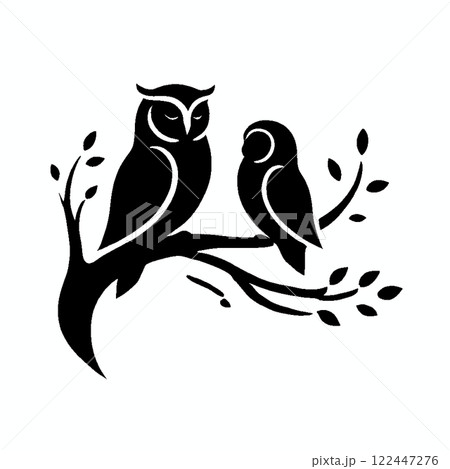 2羽のフクロウ 122447276