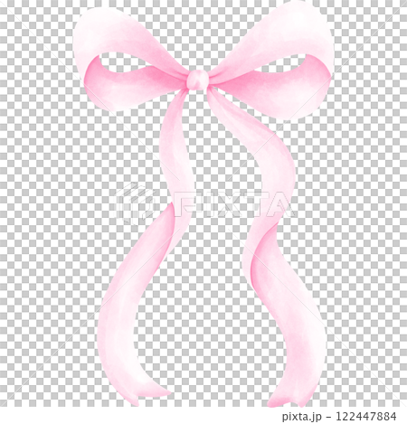 pink bow isolated on white 122447884
