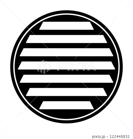 Round Vent Icon ventilation air flow cooling, heating HVAC 122448832
