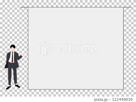 説明する男性 122449030