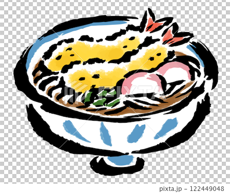 天婦羅烏龍麵-手繪插畫 天婦羅烏龍麵-手繪插畫 122449048