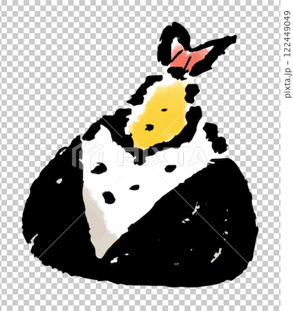 天婦羅飯糰毛筆插畫 天婦羅飯糰毛筆插畫 122449049