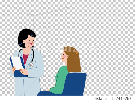 A female doctor explaining to a patient 122449262