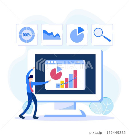 Illustration vector graphic cartoon character of finance Illustration vector graphic cartoon character of finance 122449283