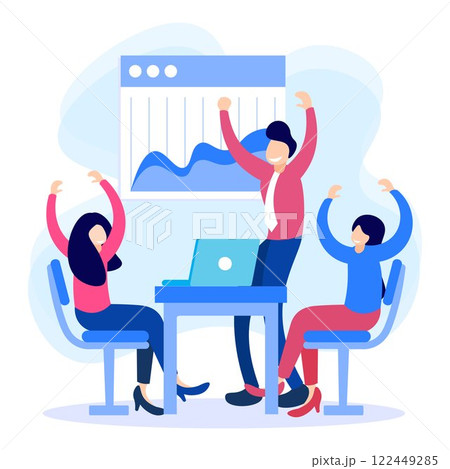 Illustration vector graphic cartoon character of finance 122449285