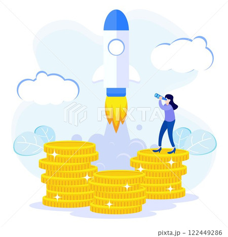Illustration vector graphic cartoon character of finance Illustration vector graphic cartoon character of finance 122449286