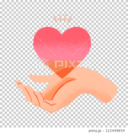 A big heart floating in the palm of your hand 122449654
