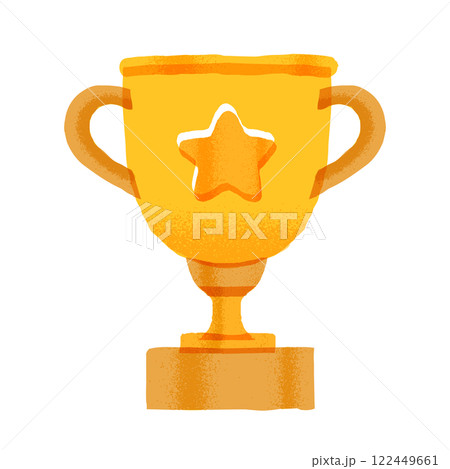 トロフィーの手描きイラスト素材 122449661