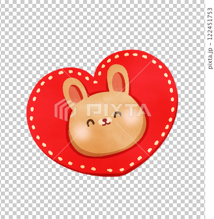 Happy brown rabbit with valentines day Happy brown rabbit with valentines day 122451753