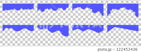 Blue Wave and Jagged Edge Shapes Set, Decorative Borders for Graphic Design, Website Elements, Invitations, and Craft Projects Blue Wave and Jagged Edge Shapes Set, Decorative Borders for Graphic Design, Website Elements, Invitations, and Craft Projects 122452436