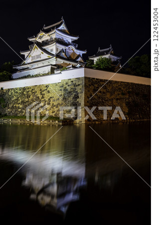 夜の美しい岸和田城天守閣(大阪府岸和田市) 夜の美しい岸和田城天守閣(大阪府岸和田市) 122453004