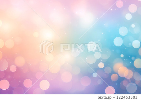 カラフルな光の背景　玉ボケ 122453303