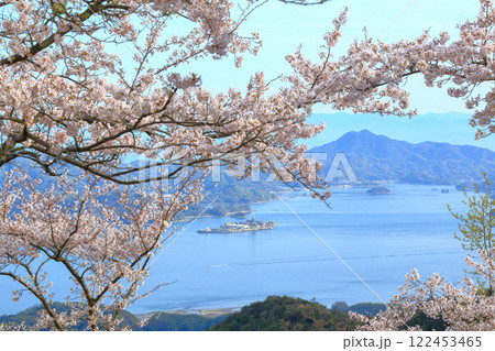 春の朝日山から瀬戸内海 契島を望む 122453465