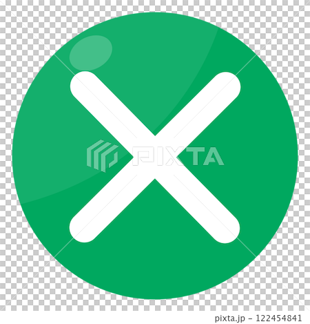 十字標記圖示插圖綠色 122454841