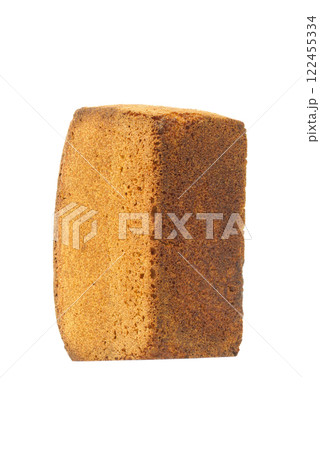 Black bread in the form of a brick 122455334