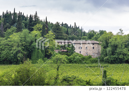 Stone house in the countryside around Lago di Garda, Italy, Europe. 122455478