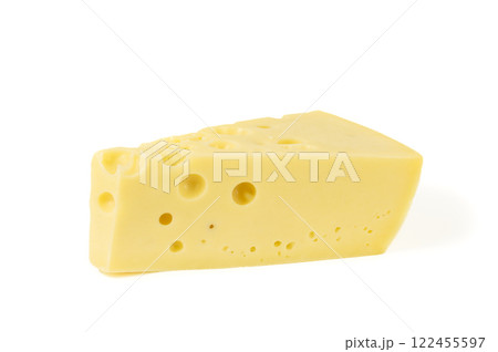 Maasdam cheese, isolated on white background Maasdam cheese, isolated on white background 122455597