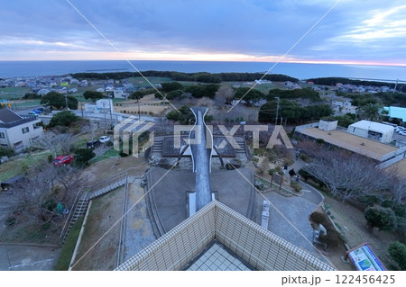 地球の丸く見える丘展望館からのパノラマ風景 南 (千葉県銚子市) 地球の丸く見える丘展望館からのパノラマ風景 南 (千葉県銚子市) 122456425
