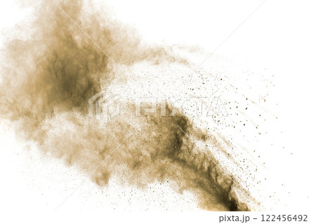 Cloud of dust is blowing in the wind 122456492