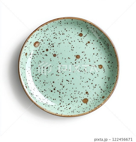 Ceramic saucer isolated on white background 122456671