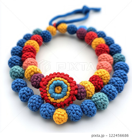 Tribal anklet isolated on white background 122456686