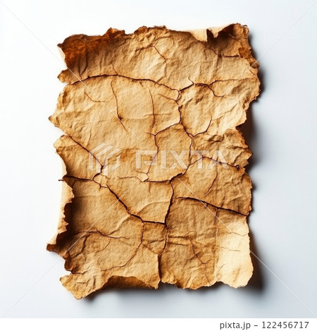 Old parchment isolated on white background 122456717