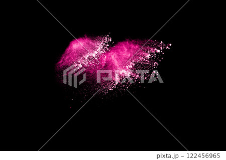 Pink powdery substance in the air Pink powdery substance in the air 122456965