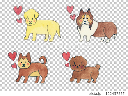 犬とハート 122457255
