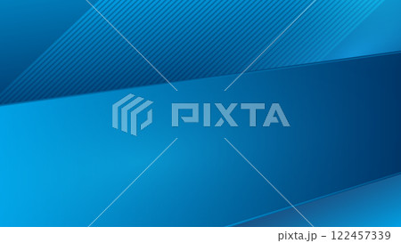 Abstract blue stage tech background with stripes 122457339