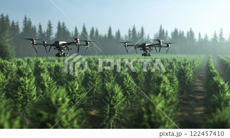 Tree Planting Drones for Carbon Offsetting Tree Planting Drones for Carbon Offsetting 122457410