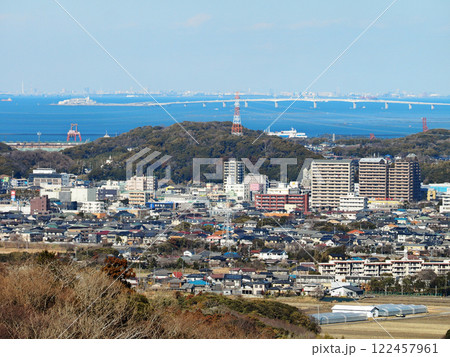 三舟山からの展望（千葉県君津市） 122457961