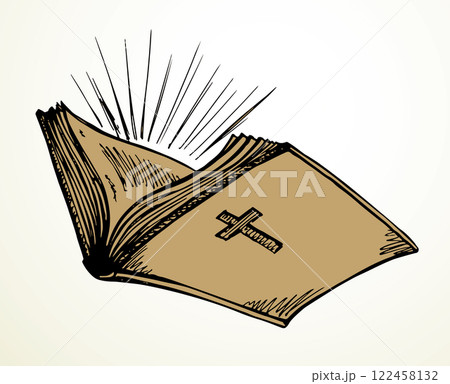 Vector drawing. Light from the book Vector drawing. Light from the book 122458132