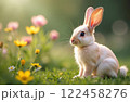 Easter Bunny in a Flower Meadow, a symbol of the Christian holiday 122458276