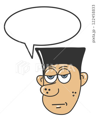 コミカルな顔吹き出しつき3 122458833