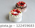 並んだクリスマスケーキ 122459683
