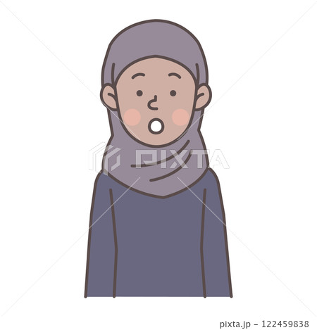 おどろくムスリム女性 おどろくムスリム女性 122459838