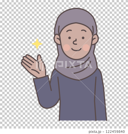 Muslim woman guiding 122459840