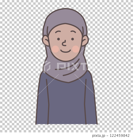 微笑的穆斯林婦女 122459842