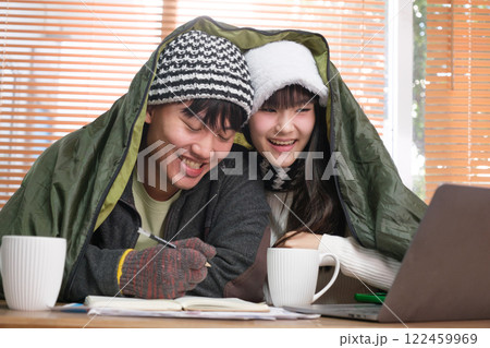 Young Asian couple living at home 122459969