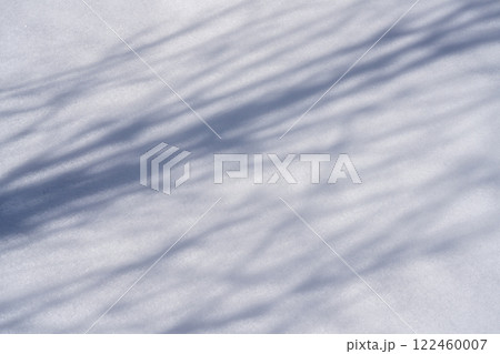木漏れ日が描く影模様、静寂に包まれた雪原のテクスチャ 木漏れ日が描く影模様、静寂に包まれた雪原のテクスチャ 122460007